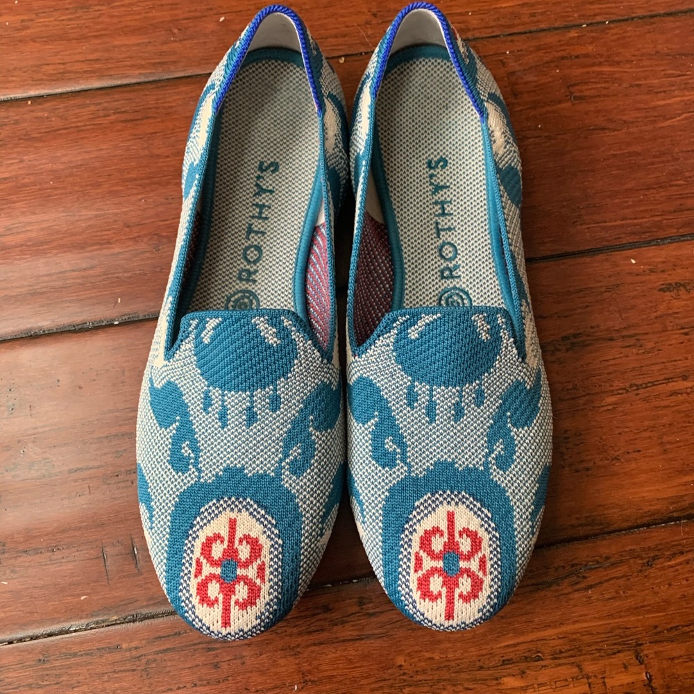 Like New Rothy’s Moroccan Teal Loafers 9